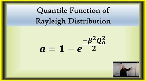 Quantile Function of the Rayleigh Distribution - YouTube