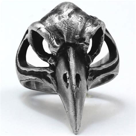 Bague Crane de Corbeau Chevalière Impériale