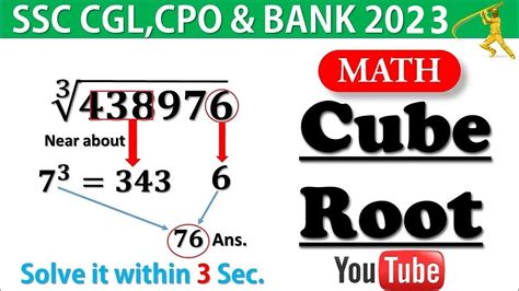 Sec Vedic Maths Tricks For Fast Calculation Math Cube Root Tricks