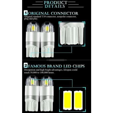 T W W Led Feu De Position Veilleuses V K Blanc Led