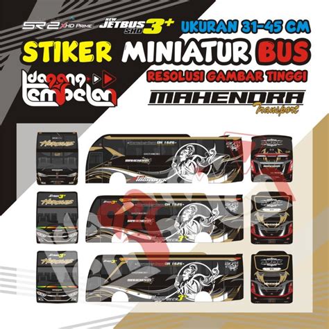 Stiker Miniatur Bus Mahendra Lazada Indonesia