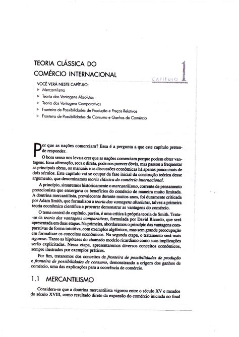 Cap Econ Inter Teoria Vantagens Absolutas Economia Internacional