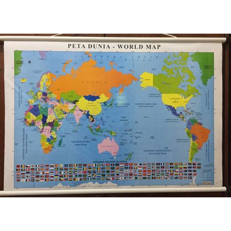 Jual Peta Dunia World Map Peta Dinding Shopee Indonesia