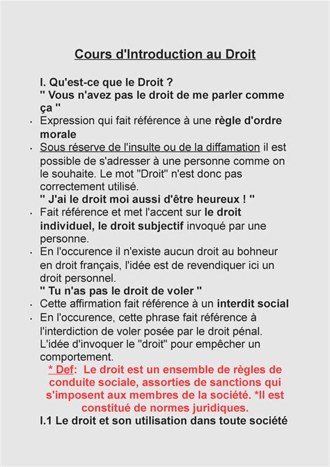 Cours D Introduction Au Droit Qu Est Ce Que Le Droit Vous N Avez