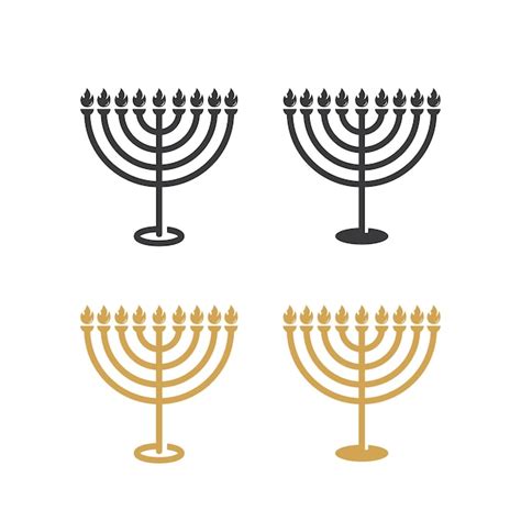 Premium Vector Menorah Icon Isolated Simple Silhouette Flat Style