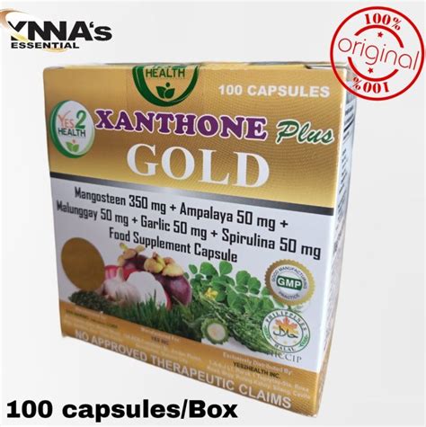 Xanthone Plus GOLD 100 CAPSULES BOX Lazada PH