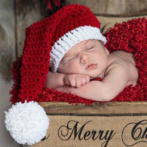 Newborn Santa Hat Hat Newborn Hat Baby Santa Hat Baby Etsy Newborn