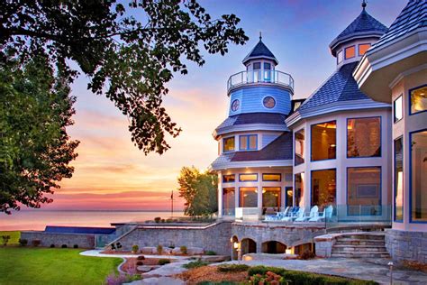 Stunning Lighthouse Inspired Home On The Edge Of Lake Huron