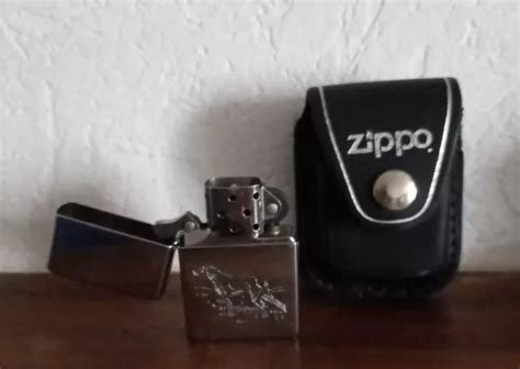 Briquet Zippo Ancien Avec Tui Cuir Eur Picclick Fr