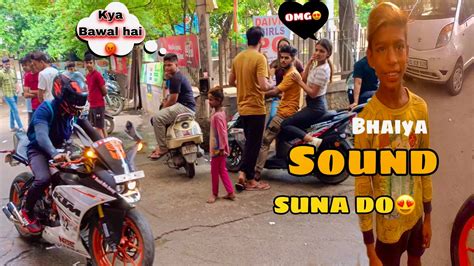 CRAZY PUBLIC REACTION ON MY LOUD KTM EXHAUST Bacha Dar Gya Sound Se