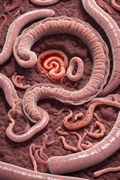 Premium Photo Roundworm Parasites In The Human Intestine Ascariasis