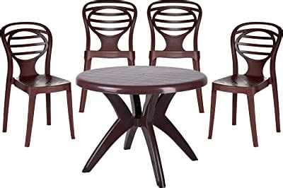 Supreme Oak Armless Plastic Chair For Home Office And Dining Table