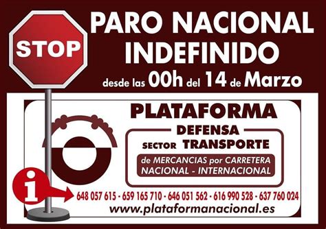 La Plataforma Convoca Un Paro Nacional Indefinido A Partir Del De Marzo