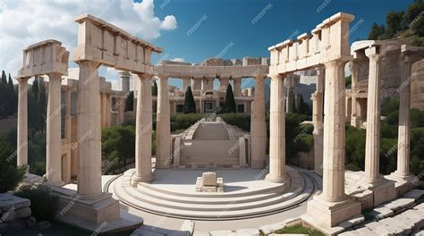 Premium AI Image | Ancient Greek Amphitheater