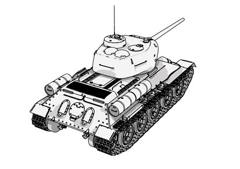 Premium Vector | Military tank sketch white background vector