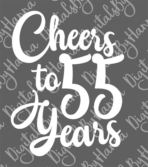 Th Birthday Svg Files For Cricut Saying Cheers To Years Etsy