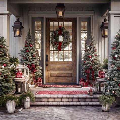 25 Festive Outdoor Christmas Decorating Ideas Christmas Porch Decor