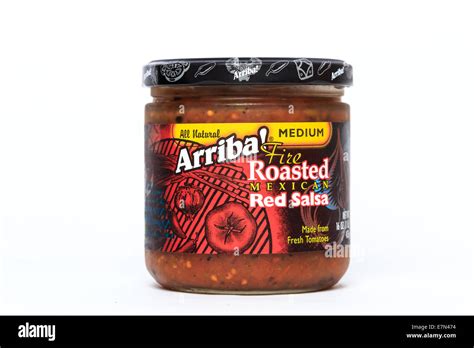 Arriba Fire Roasted Medium Mexican Red Salsa Stock Photo Alamy