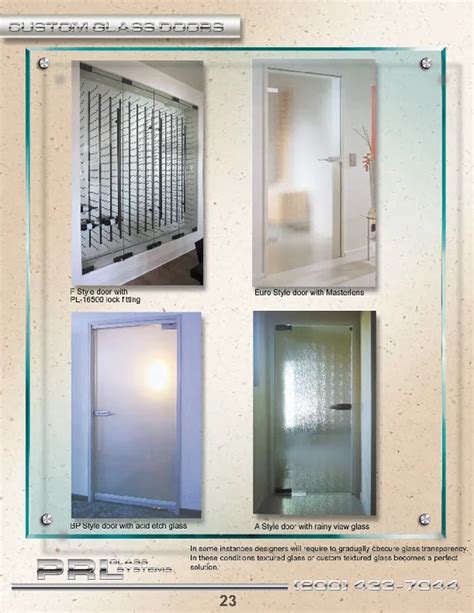 Tempered Textured Glass Doors From Elegant to Ultra-Secure.