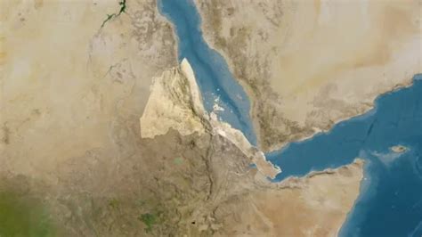 Eritrea Map Extract Regions Satellit Stock Video Pond