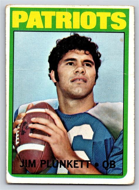 Topps Jim Plunkett New England Patriots Vg Ebay