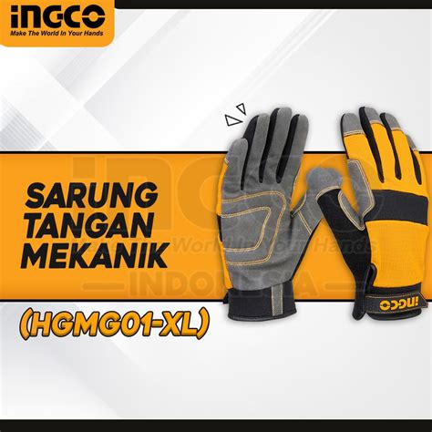 Jual Sarung Tangan Kerja INGCO HGMG01 Sarung Tangan Proyek Mekanik