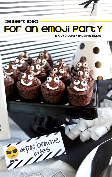 Eye Candy Creative Studio Eats Poo Emoji Brownie Bites