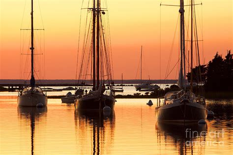 West Falmouth Harbor sunset 091010 Photograph by Gene Marchand