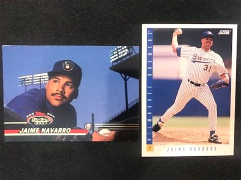 Mlb Jaime Navarro 1993 Topps Stadium Club And 1993 Score Baseball