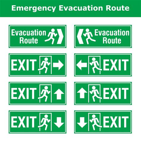 Emergency Evacuation Route 3357034 Vector Art At Vecteezy