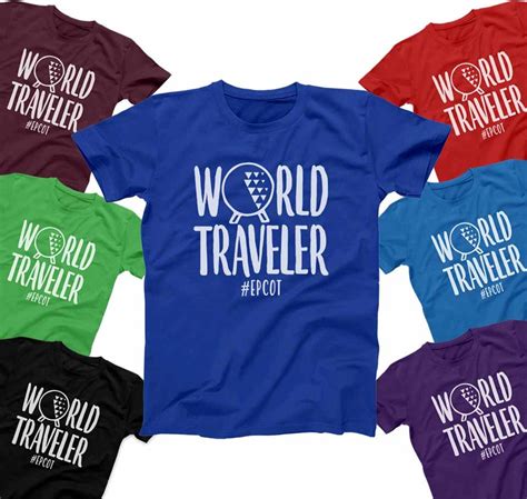 World Traveler Shirt Disney Epcot Shirt Food And Wine Festival Mens