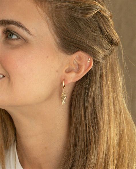 Aran Jewels Ohrringe Gran Pluma Gold Earrings