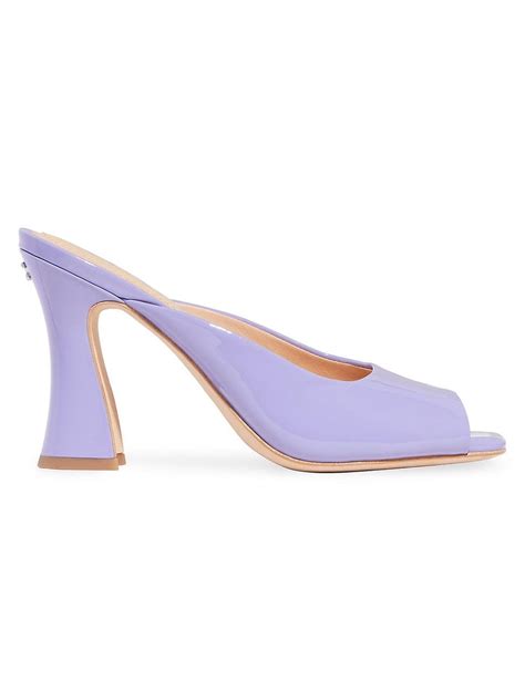 COACH Laurence Patent Leather Sandals In Purple Lyst