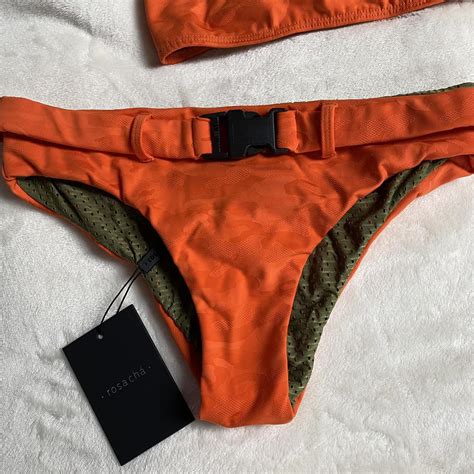 Rosachá orange bikini 3 piece set sold as 3 piece Depop