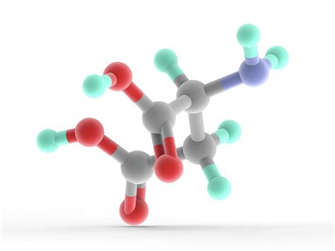 Aspartic Acid Molecule By Alfred Pasieka Science Photo Library