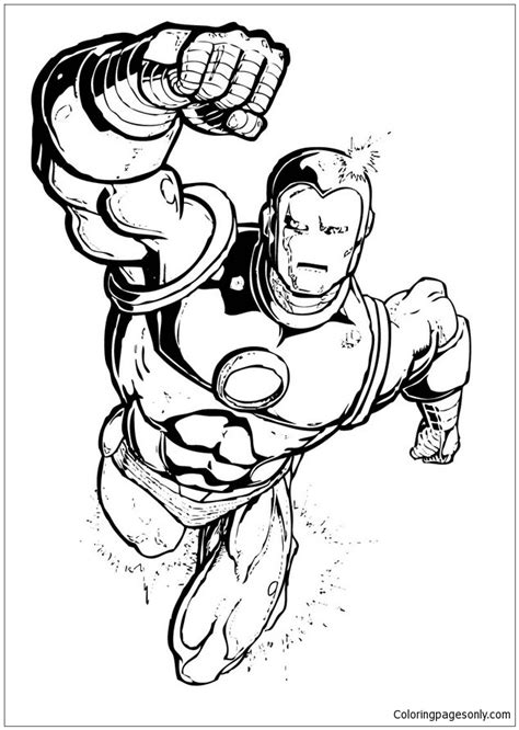 Iron Man Superhero Coloring Page Free Printable Coloring Pages