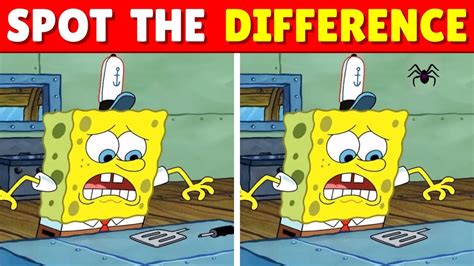 Can You Spot The Difference Spongebob Edition Youtube