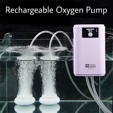 Aquarium YEE Rechargeable Oxygen Air Pump AC DC Lithium Battery 魚缸氧氣泵