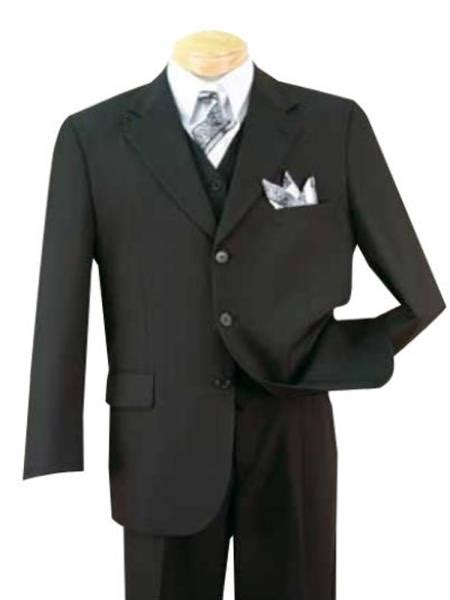 Alberto Nardoni Three Buttons 100 Wool Suits Black