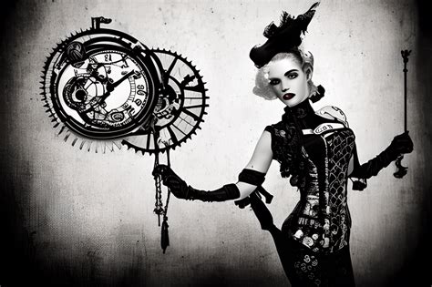 Black And White Steampunk Art · Creative Fabrica