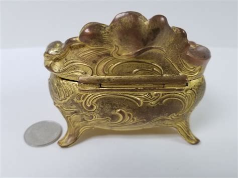 Antique Art Nouveau Jb Trinket Casket Box Gem