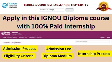 Ignou Diploma Course Apply In Ignou Diploma Course With Paid