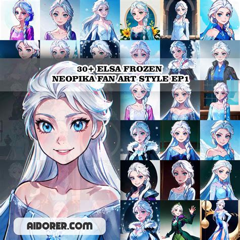 30 ELSA FROZEN DISNEY NEOPIKA FAN ART STYLE EP1 Aidorer Digital Art