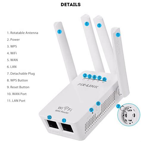 PIX LINK LV WR09 300Mbps WiFi Range Extender Repeater Mini Router UK