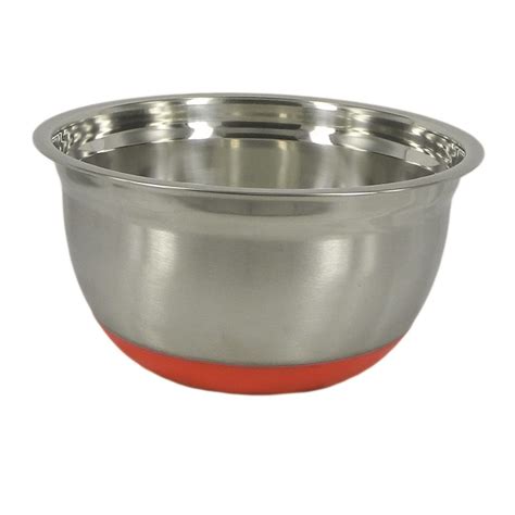 Bowl PRISMA De Acero Inox 25cm Base Silicona Roja Loymil SA