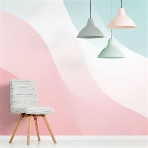 Olivia Is A D Wave Effect Wallpaper Mural Featuring Soft Shades Of