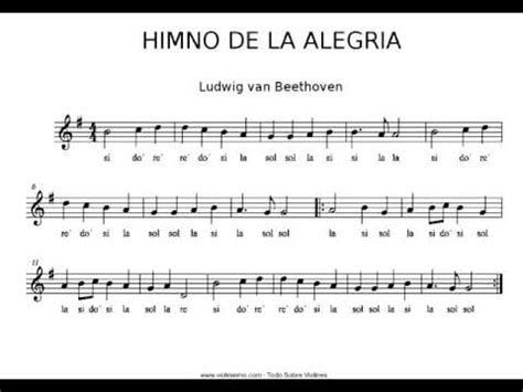 Himno De La Alegria En Violin Partitura Youtube