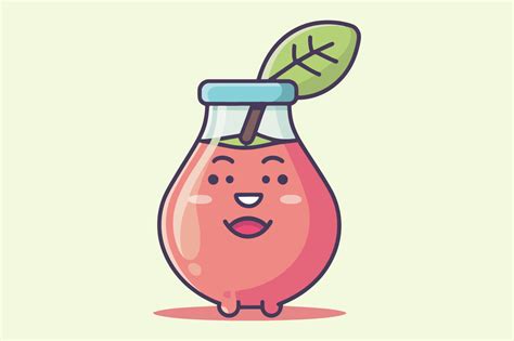 Cute Guava Juice Vector Illustration Graphic by mahmuda akter ...