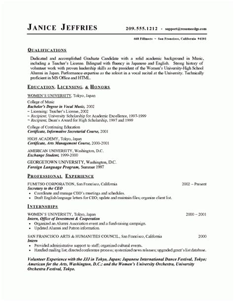 Music Resume