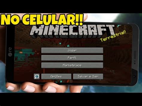 Como Jogar Minecraft Java Edition No Celular Usando Uma Textura Youtube